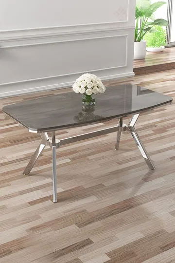 Spisebord Hanah Home Esla (160 x 75 x 90 cm) Antracit krom - Antracit/Krom - Møbler - Borde - Spisebord og køkkenbord