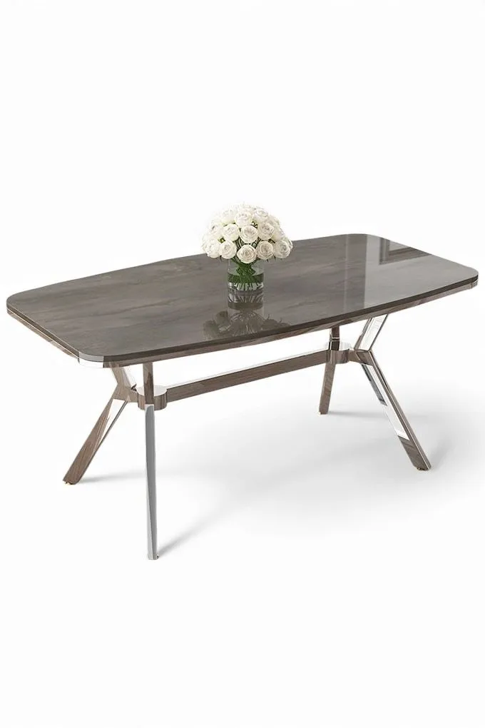 Spisebord Hanah Home Esla (160 x 75 x 90 cm) Antracit krom, undefined