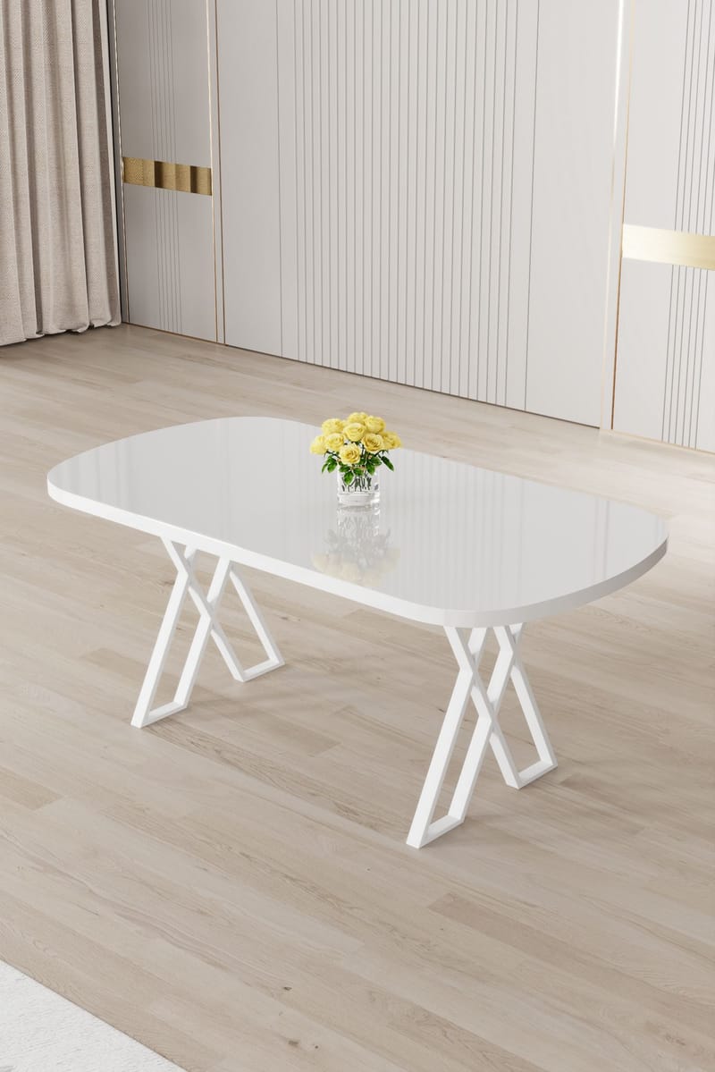 Spisebord Hanah Home Kaye (168 x 76 x 90 cm) Hvid - Møbler - Borde - Spisebord og køkkenbord