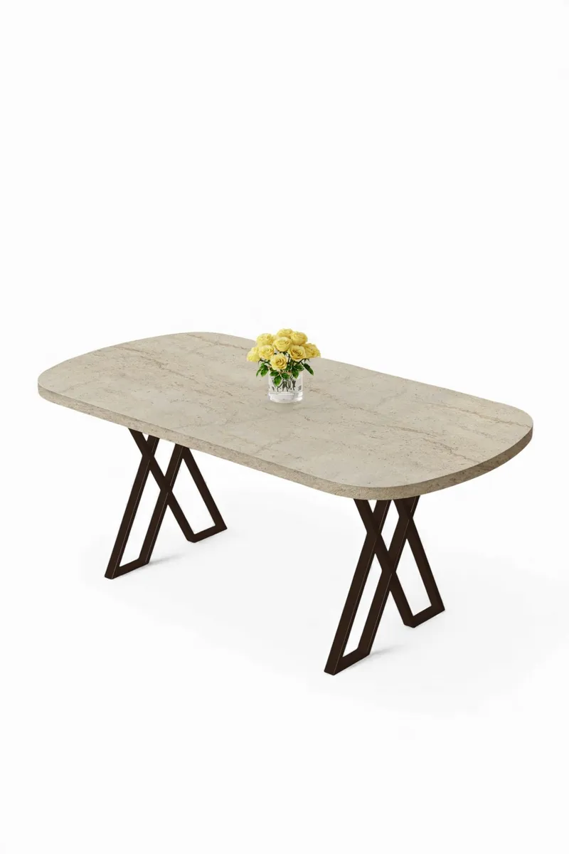 Spisebord Hanah Home Kaye (168 x 76 x 90 cm) Travertin brun, undefined