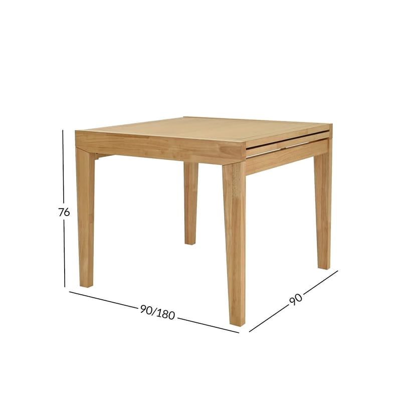 Spisebord HOME4YOU Bowen 90+90x90x76 cm eg - Eg - Møbler - Borde - Spisebord og køkkenbord