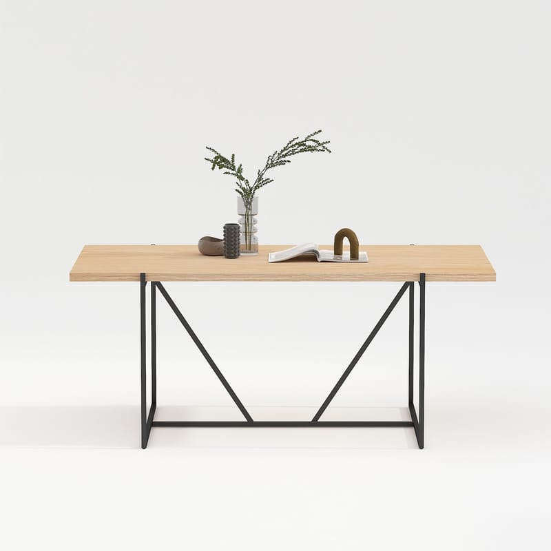 Spisebord HOME4YOU Cindy melamin eg 180x90x75 cm - Beige - Møbler - Borde - Spisebord og køkkenbord