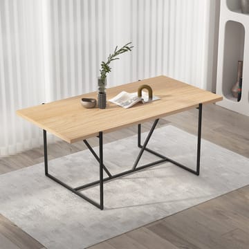 Spisebord HOME4YOU Cindy melamin eg 180x90x75 cm - Beige - Møbler - Borde - Spisebord og køkkenbord
