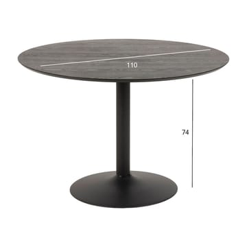 Spisebord HOME4YOU Ibiza sort 110x74 cm - Sort - Møbler - Borde - Spisebord og køkkenbord