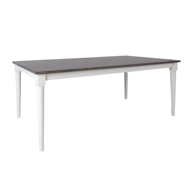 Spisebord HOME4YOU Janelle 183x91x75 cm Grå/Hvid, Grå/Hvid