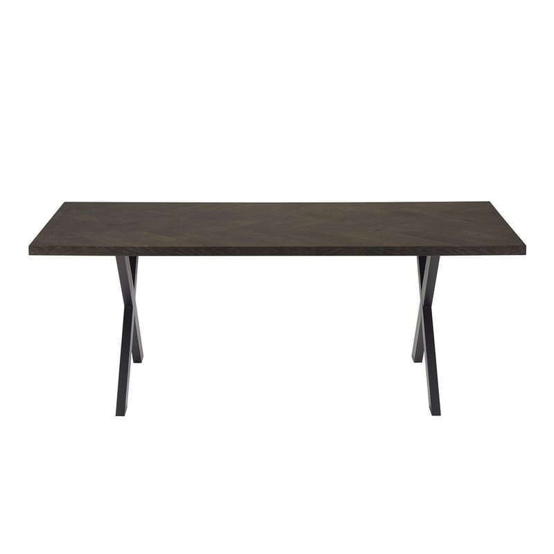 Spisebord HOME4YOU Rowan 200x90x75 cm Sildebensmønster i røget eg - røget eg - Møbler - Borde - Spisebord og køkkenbord