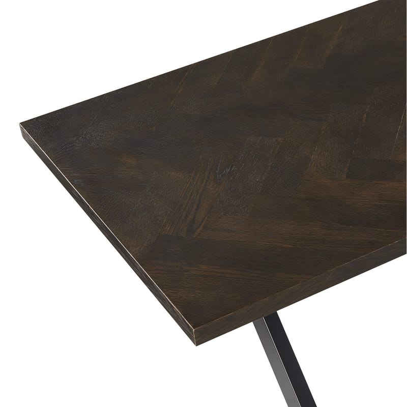 Spisebord HOME4YOU Rowan 200x90x75 cm Sildebensmønster i røget eg - røget eg - Møbler - Borde - Spisebord og køkkenbord