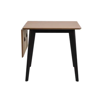 Spisebord HOME4YOU Roxby 80/120x80x76 cm Eg - Eg/sort - Møbler - Borde - Spisebord og køkkenbord