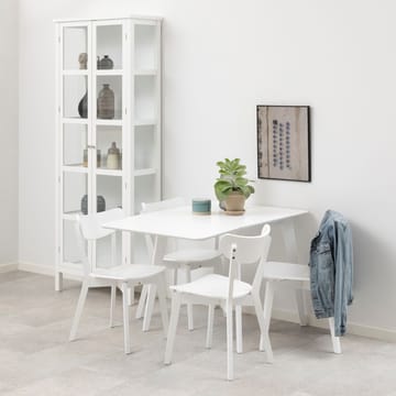 Spisebord HOME4YOU Roxby 80/120x80x76 cm Hvid - Hvid - Møbler - Borde - Spisebord og køkkenbord