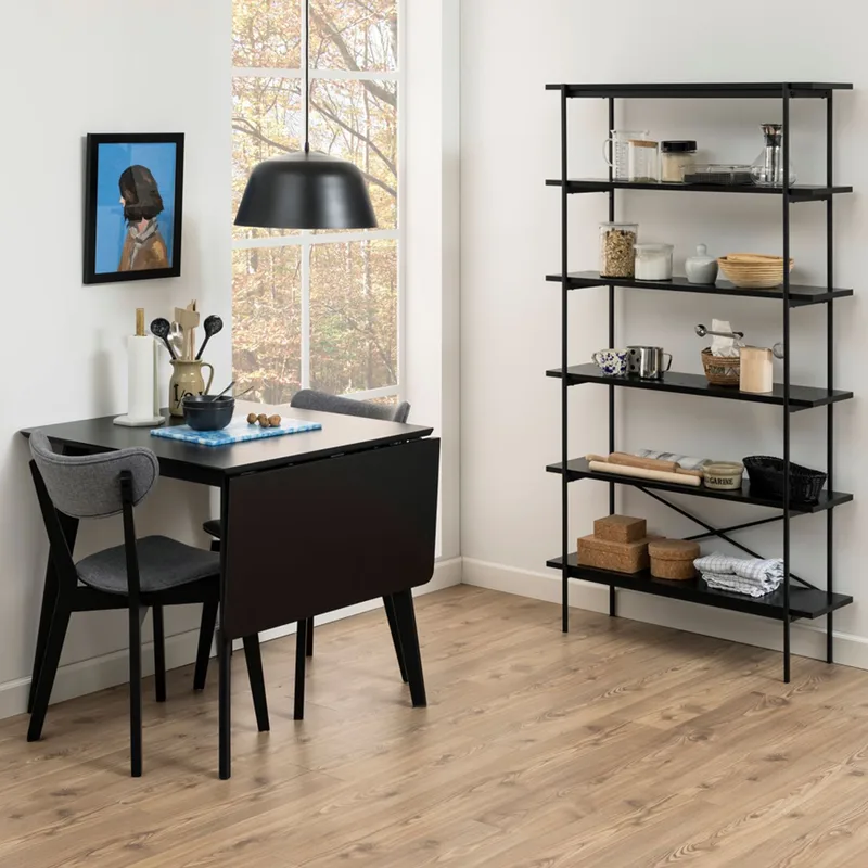 Spisebord HOME4YOU Roxby 80/120x80x76 cm Sort - Sort - Møbler - Borde - Spisebord og køkkenbord