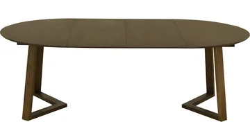 Spisebord Jämtorrås ø130/230 cm - Brunlakeret og hvidpigmenteret eg - Møbler - Borde - Spisebord og køkkenbord