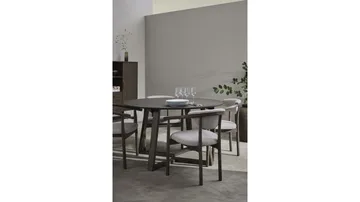 Spisebord Jämtorrås ø130/230 cm - Brunlakeret og hvidpigmenteret eg - Møbler - Borde - Spisebord og køkkenbord