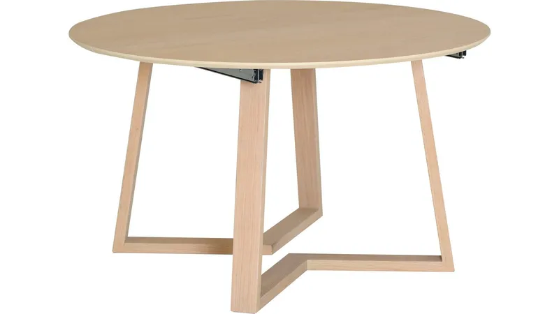 Spisebord Jämtorrås ø130/230 cm, Hvidpigmenteret eg