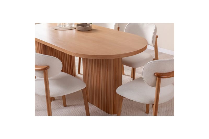 Spisebord Karela Bøg - Mellemfarvet træ - Møbler - Borde - Spisebord og køkkenbord