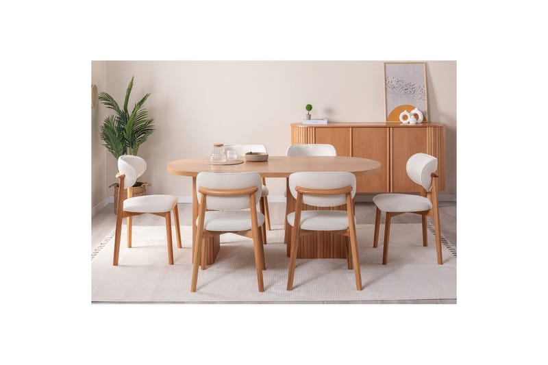 Spisebord Karela Bøg - Mellemfarvet træ - Møbler - Borde - Spisebord og køkkenbord