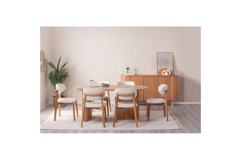 Spisebord Karela Bøg - Mellemfarvet træ - Møbler - Borde - Spisebord og køkkenbord