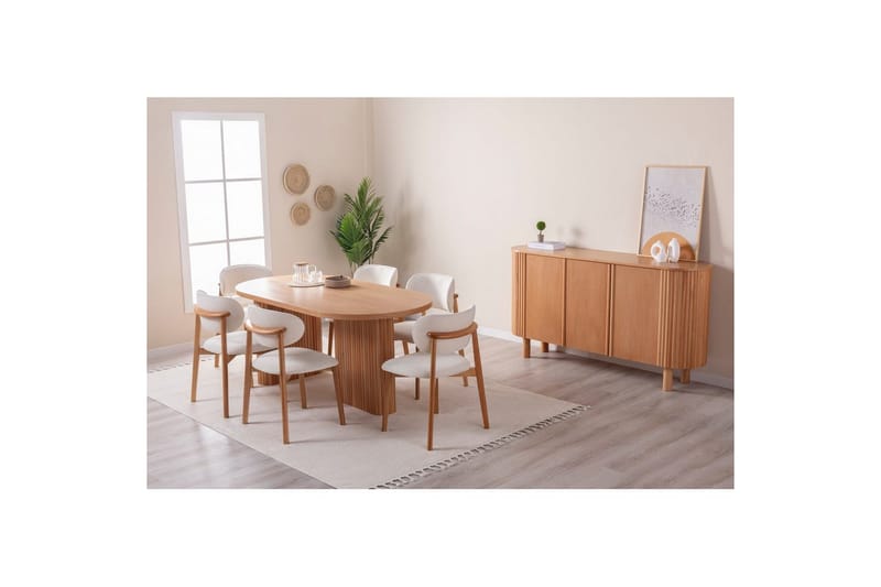 Spisebord Karela Bøg - Mellemfarvet træ - Møbler - Borde - Spisebord og køkkenbord
