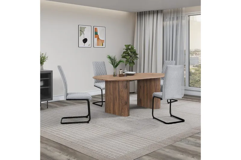 Spisebord Loft24 Bostonia spisebord aflangt 160x90 cm - Møbler - Borde - Spisebord og køkkenbord