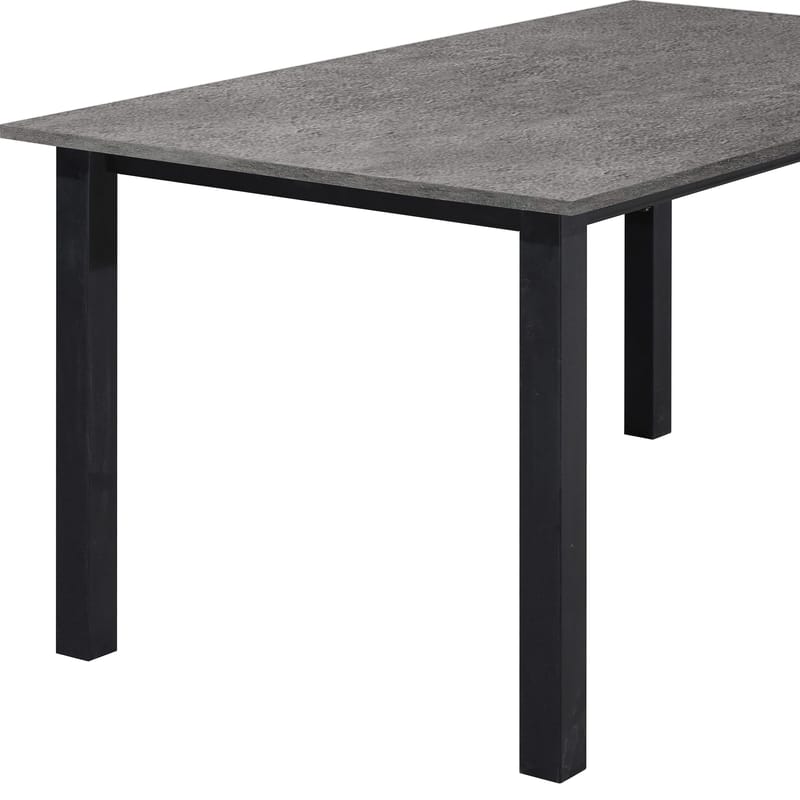 Spisebord Loft24 Durham Beton 120x80 cm - Betongrå og sort - Møbler - Borde - Spisebord og køkkenbord