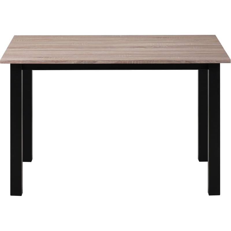 Spisebord Loft24 Durham Eg/sort 120x80 cm - Egebrun og sort - Møbler - Borde - Spisebord og køkkenbord