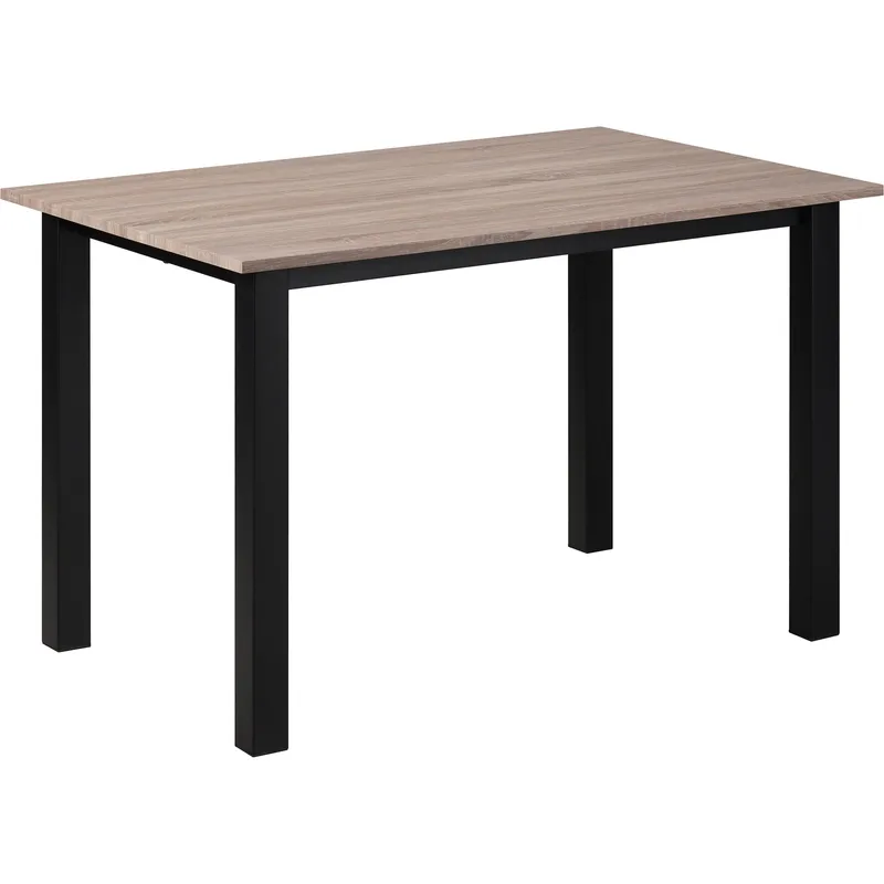 Spisebord Loft24 Durham Eg/sort 120x80 cm, Egebrun og sort