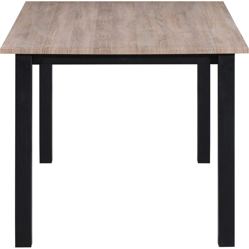 Spisebord Loft24 Durham Eg/sort 120x80 cm - Egebrun og sort - Møbler - Borde - Spisebord og køkkenbord