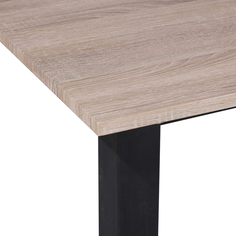 Spisebord Loft24 Durham Eg/sort 160x90 cm - Egebrun og sort - Møbler - Borde - Spisebord og køkkenbord