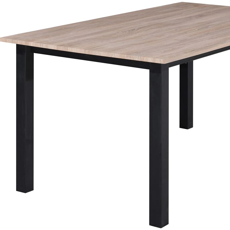 Spisebord Loft24 Durham Eg/sort 160x90 cm - Egebrun og sort - Møbler - Borde - Spisebord og køkkenbord