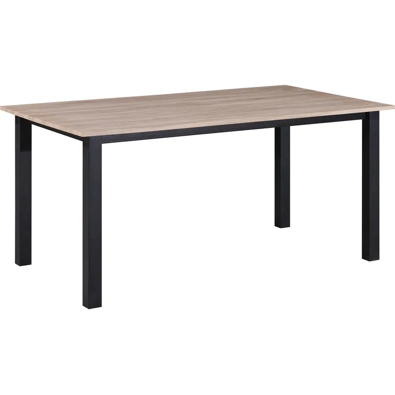 Spisebord Loft24 Durham Eg/sort 160x90 cm, Egebrun og sort