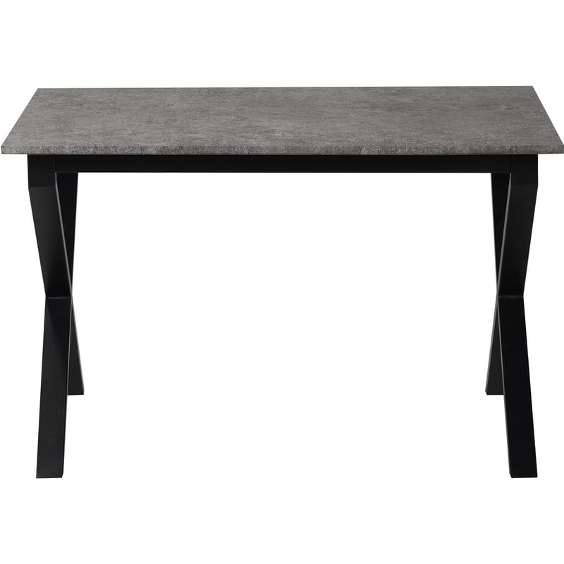 Spisebord Loft24 Ipswich Beton 120x80 cm - Betongrå og sort - Møbler - Borde - Spisebord og køkkenbord