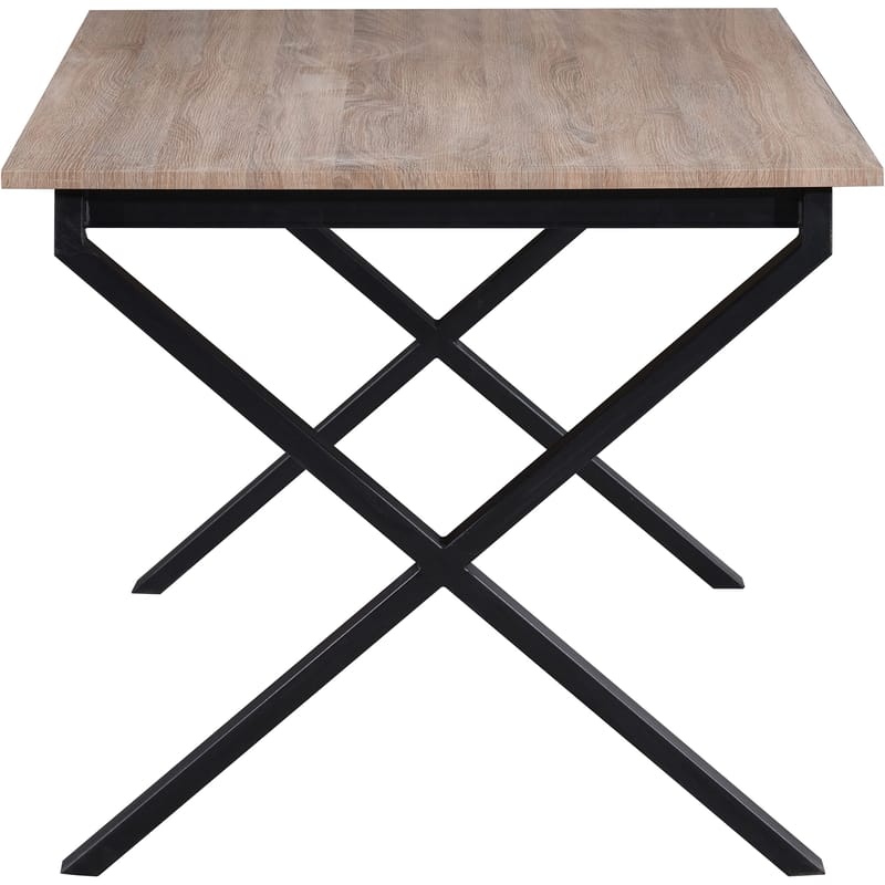 Spisebord Loft24 Ipswich Eg/sort 120x80 cm - Eg og sort - Møbler - Borde - Spisebord og køkkenbord