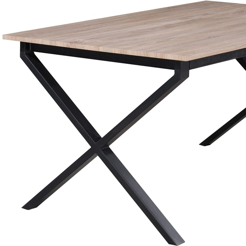 Spisebord Loft24 Ipswich Eg/sort 120x80 cm - Eg og sort - Møbler - Borde - Spisebord og køkkenbord