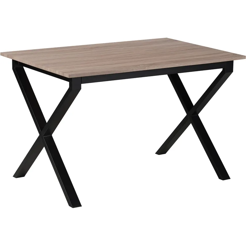 Spisebord Loft24 Ipswich Eg/sort 120x80 cm, Eg og sort