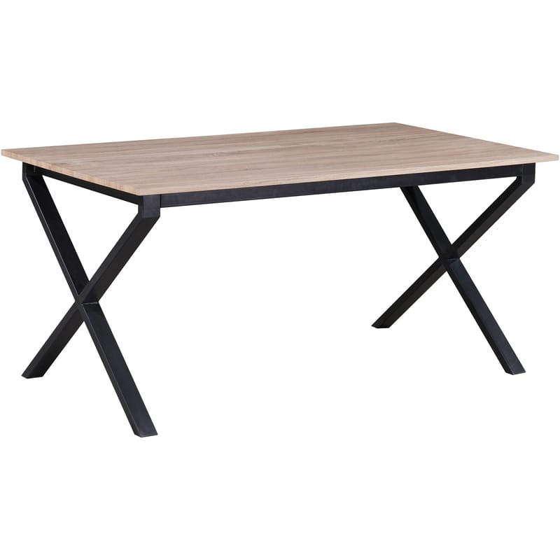 Spisebord Loft24 Ipswich Eg/sort 160x90 cm, Eg og sort