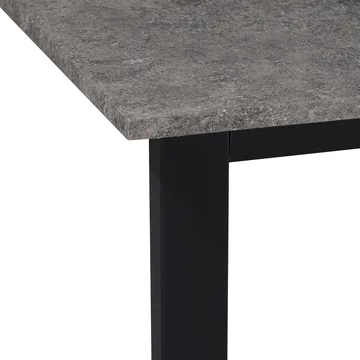 Spisebord Loft24 Luton Beton 160x90 cm - Betongrå og sort - Møbler - Borde - Spisebord og køkkenbord