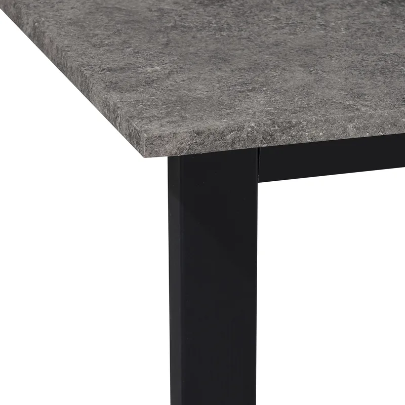 Spisebord Loft24 Luton Beton 160x90 cm - Betongrå og sort - Møbler - Borde - Spisebord og køkkenbord