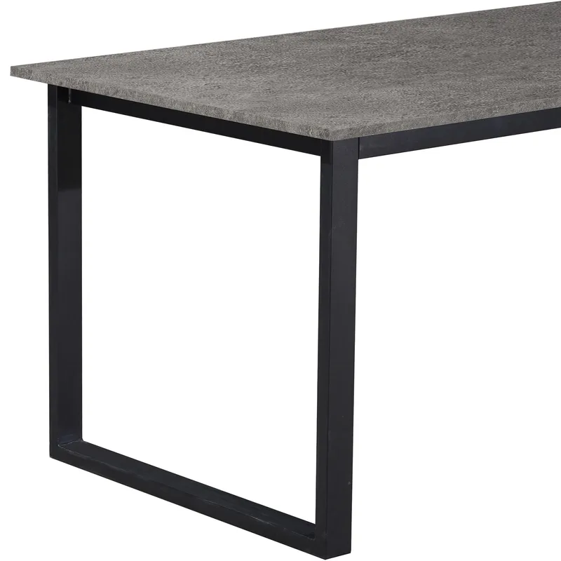 Spisebord Loft24 Luton Beton 160x90 cm - Betongrå og sort - Møbler - Borde - Spisebord og køkkenbord