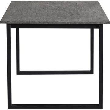 Spisebord Loft24 Luton Beton 160x90 cm - Betongrå og sort - Møbler - Borde - Spisebord og køkkenbord