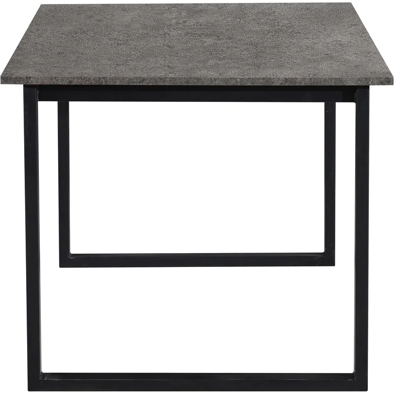 Spisebord Loft24 Luton Beton 160x90 cm - Betongrå og sort - Møbler - Borde - Spisebord og køkkenbord