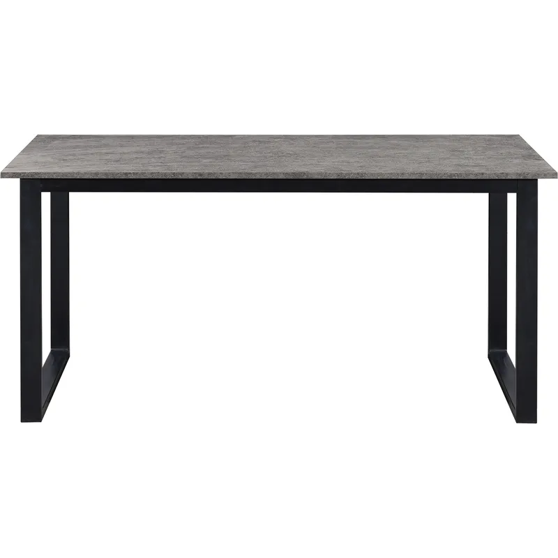 Spisebord Loft24 Luton Beton 160x90 cm - Betongrå og sort - Møbler - Borde - Spisebord og køkkenbord