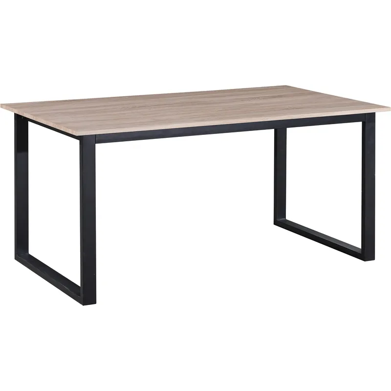Spisebord Loft24 Luton Eg/sort 160x90 cm, Eg og sort