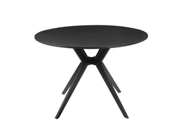 Spisebord Loft24 Philip spisebord rundt 110 cm Sort - Møbler - Borde - Spisebord og køkkenbord