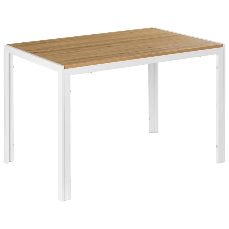 Spisebord Mann 120 cm, Lysebrun, hvid