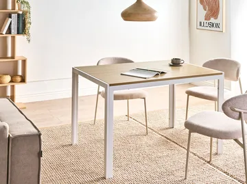 Spisebord Mann 120 cm - Lysebrun, hvid - Møbler - Borde - Spisebord og køkkenbord