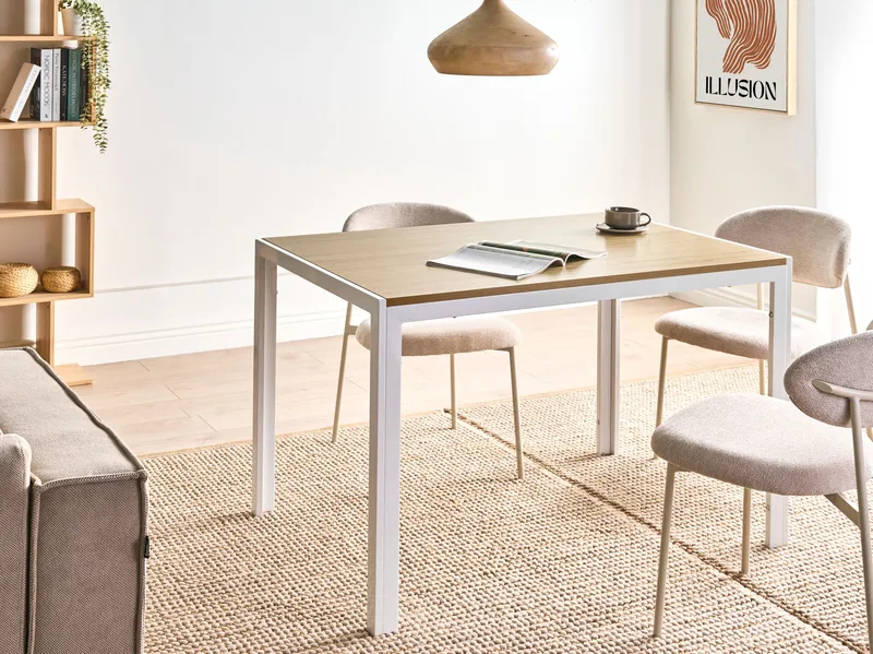 Spisebord Mann 120 cm - Lysebrun, hvid - Møbler - Borde - Spisebord og køkkenbord