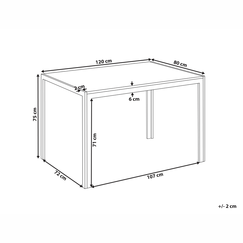 Spisebord Mann 120 cm - Lysebrun, hvid - Møbler - Borde - Spisebord og køkkenbord