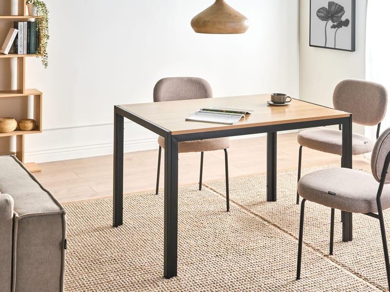 Spisebord Mann 120 cm - Lysebrun, sort - Møbler - Borde - Spisebord og køkkenbord