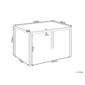 Spisebord Mann 120 cm - Lysebrun, sort - Møbler - Borde - Spisebord og køkkenbord