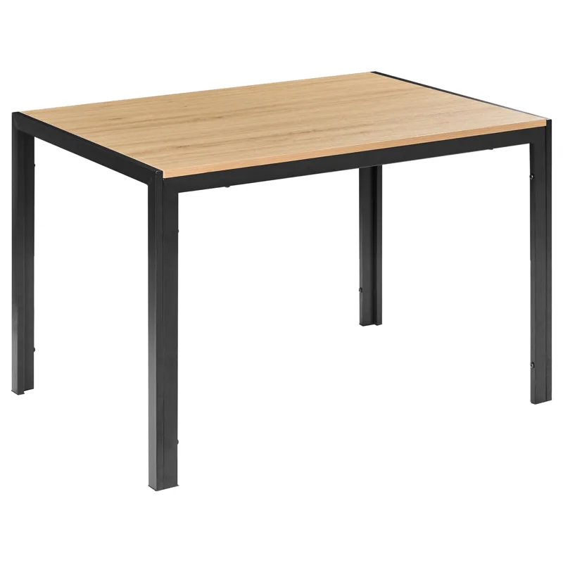 Spisebord Mann 120 cm, Lysebrun, sort