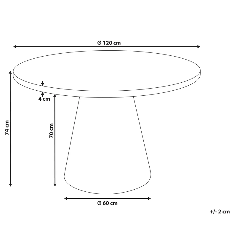 Spisebord Mere 120 cm - Hvid marmor - Møbler - Borde - Spisebord og køkkenbord
